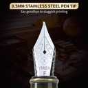 MBQBBBZ Handcrafted Wooden Fountain Pen,Vintage Writing Pen with Exquisite Packaging Case,Perfect for Business,Collectors & Calligraphy (Black)