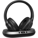 Wireless Headphones for TV, 2.4GHz TV Headphones Wireless for Seniors with Transmitter Charging Base, Support Optical,AUX,RCA and USB, High Volume No Audio Delay, Plug and Play, 65hr Playtime. color: black