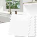 10 Sheet Thick Peel and Stick Kitchen Backsplash Tiles,3D Waterproof Self Adhesive Wall Tile Stick on Backsplash for Kitchen,Bathroom and Fireplace(White,12"12")