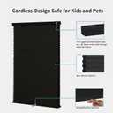 Cordless Blackout Window Blinds & Shades Pull Down Room Darkening Window Shades Light Blocking Honeycomb Cellular Shade for Indoor Windows Easy to Install 36 inch Wide, H72 Black Blinds