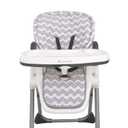 Soft Gray and White Chevron High Chair Pad | Easy to Install Replacement Cushion Fits Most 3-5 Point Harness High Chairs