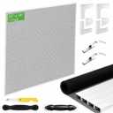 Hrboat 36" x 36" Window Screen Kit, 1-Pack Metal Frame Set, White