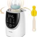 Papablic NutriWarm Swirlable Bottle Warmer with Yellow Baby Bottle Brush,Fast and Even Warming for Breastmilk & Formula, Precise Temperature Control, Easy to Use