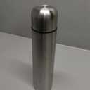 Stainless Steel Thermal Bottle for Hot and Cold Drinks Travel Coffee Mug with Cup Water Flask Vacuum Insulated Tumbler 17 oz/500ml (Silver）