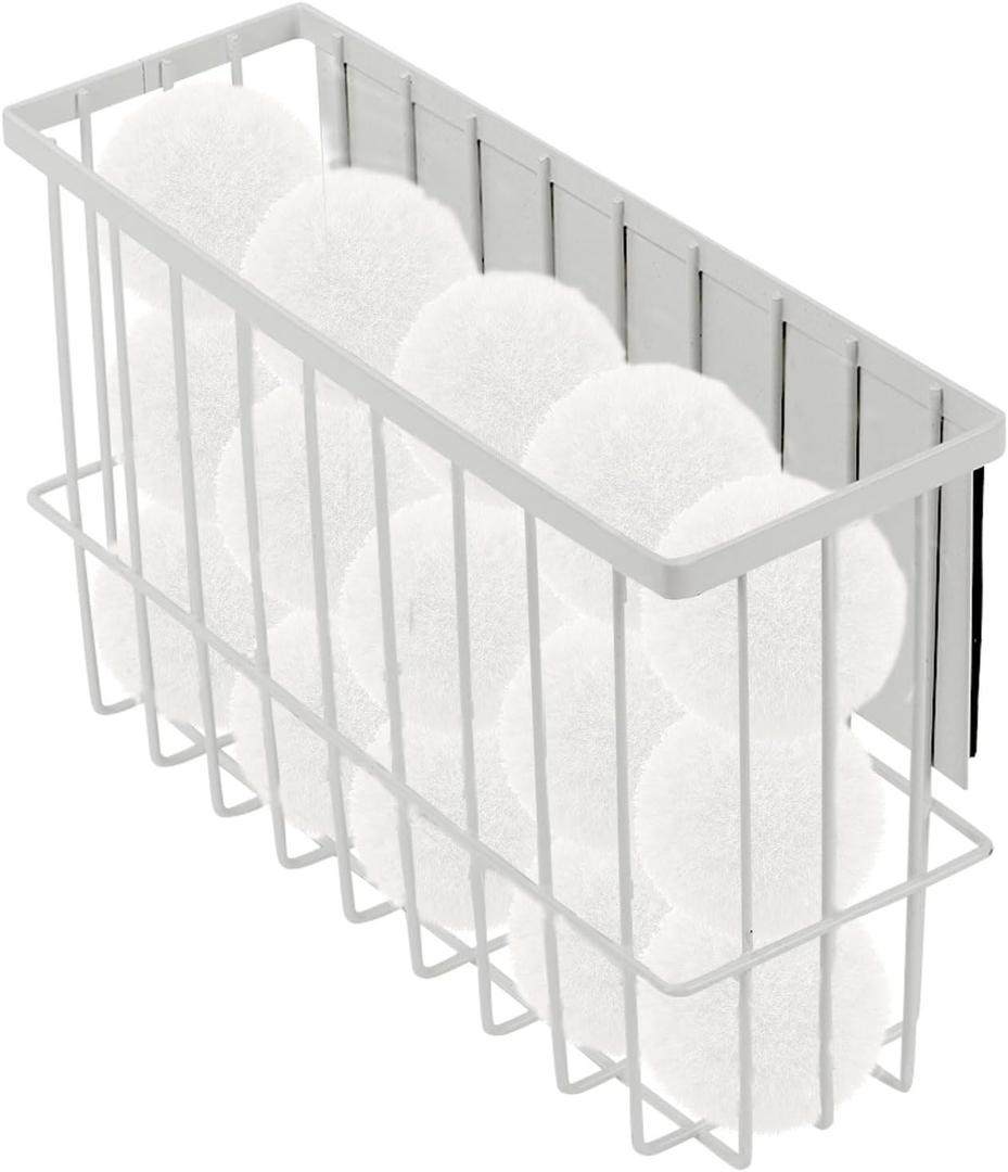 Magnetic Dryer Ball Holder for Laundry Room Dryer Ball Organization and Storage, Magnetic Hanger Lint Bin for Laundry Room, Iron Basket Dryer Ball Container for Laundry Room Storage