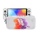 CHIKIXSON Carrying Case Compatible with Switch & Switch OLED, switch accessories with 10 Game Cartridges, Protective Hard Shell Travel Case Pouch for Switch Console
