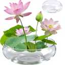 1 Pcs Lotus Bowl Planter Round Lotus Bowl Glass Lotus Flower Bowl Lotus Bowls for Planting in Water Indoors Applicable to Bonsai Bowl Lotus Flower Hydroponic Plant Home Decor (5.9IN)