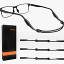 Glasses Strap Sports 3 pcs, Eyeglasses Strap Holder for Kids Women Men, Adjustable Sunglasses lanyard string chain，Reading eye glasses holders around neck, Eyewear Retainer (Black)