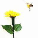 Hummingbird Flying Simulation for Garden and Window Decoration, Powered by Solar Panel (Sunflower)