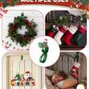 12 Pack Christmas Garland Hangers for Mantle, Reusable Silicone Stocking Holders for Fireplace, Door Frame & Stairways, Large-Sized for Wreath and Christmas Party Decoration (Green)