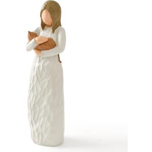 Cuayaes Cat Memorial Gifts, Orange Cat Figurines Loss of Cat Sympathy Gift for Cat Mom, Friendship Guardian Angel Statue Cat Remembrance Gifts for Women Cat Lovers