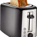 2 Slice Toaster, With 6 Browning Settings, Extra Wide Slots For Bagels and Special Breads, Removable Easy-to-Clean Crumb Tray, Cancel/Defrost/Bagel Buttons, 900W, Black & Silver