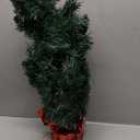 2ft Pre-lit Artificial Mini Christmas Tree,Small Xmas Pine Tree with 50 Lights, Tabletop Christmas Tree Battery Operated Green Xmas Tree for Tabletop