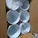 6" High Farmhouse Vases for Centerpiece, Rustic Mason Jars with Twine Bow for Flowers, Vintage Galvanized Metal Vase Tin Bucket for Wedding Home Decor (White, 6Pcs)