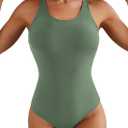 Herseas One Piece Swimsuit Women Slimming Tummy Control Bathing Suit Crisscross Back Athletic Modest Swim Suit 2026 (XL)