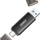32GB USB C Flash Drive Dual USB 3.0 Type C + USB A Portable 2-in-1 Thumb Drive for Smartphone Tablet Computer Mac iPhone 15/16/17 Black