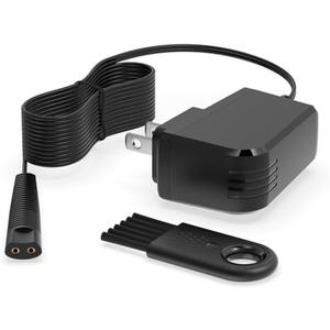 Superer 5FT Charger Fit for Braun Shaver Series 9 7 5 3 1, 310s 3040s 9577cc 9517s 7085cc 12V Charging Cord Replacement for Braun S3 S5 S7 S9 Electric Razor Shaver Trimmer Wall Power Adapter