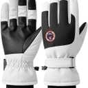 JJZS Winter Ski Snow Gloves for Men, Women, Youth | Touchscreen & Waterproof Cold Weather Hand Warming Gloves Winter Work Gloves