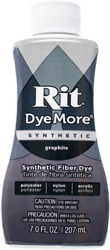 Rit DyeMore 7 Oz. Synthetic Liquid Fiber Dye for Clothing, Dcor, and Crafts Graphite (1 Pack)