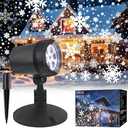 ‎LILNIAGY Christmas Decorations Outdoor Christmas Projector Lights Snowflake Projector, IP65 Waterproof & Adjustable Christmas Lights for Outdoor Christmas Decorations Home Party Garden Xmas Decor