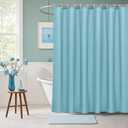 AooHome 72x96 inch Fabric Shower Curtain Liner, Waterproof Extra Long Bathroom Curtain for Hotel with Hooks, Weighted Hem, Blue