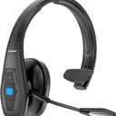 Conambo Bluetooth Headset V5.1, Trucker Bluetooth Headset with CVC8.0 Dual Mic Noise Canceling & Mute Button & 60 Hrs Workingtime Wireless On-Ear Headphones for Trucker Home Office Work Cell Phones