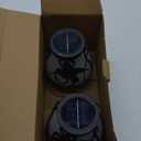 2 Pack Solar Lanterns Outdoor Waterproof, Hanging Hummingbird Flickering Flame Light Garden Decor Hanging Lights Decorative for Outside Patio Pathway Yard Christmas Birthday Gifts