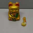 FANCYPUMPKIN 9" Lucky Cat Waving Arm Cat Asian Waving Lucky Cat-Smile Cat (Gold)