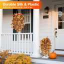 Fall Decor Artificial Flowers for Outdoor Decoration, 4Pcs Fake Hanging Flowers Mums Silk UV & Fading Resistant, Artificial Faux Plants for Home Patio Yard Garden Farmhouse Halloween