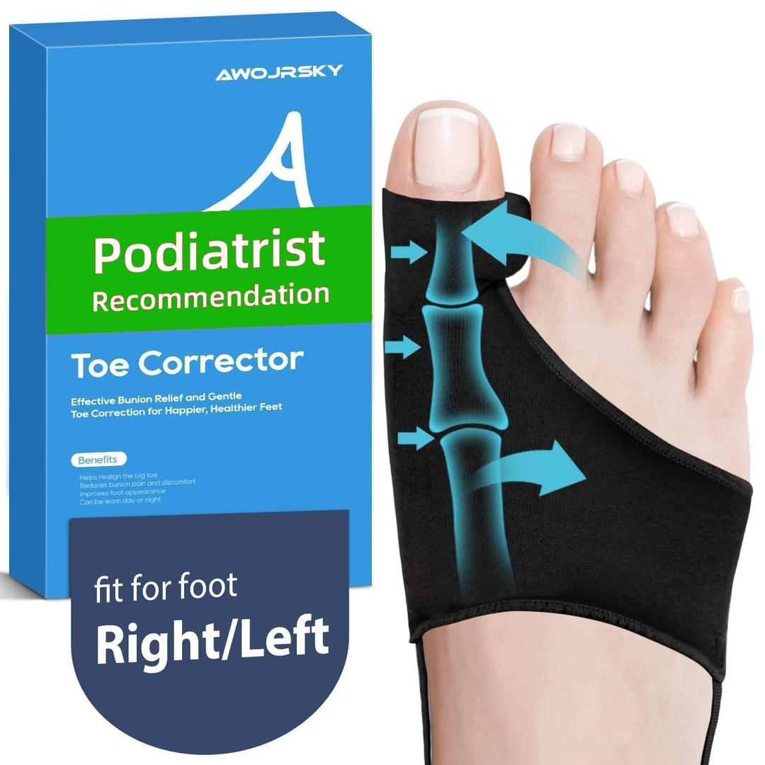 Bunion Corrector for Women Big Toe Straightener Bunion Corrector for Men, Relief splints Reduce Pain and Correct Toe Alignment, Brace Day/Night, fit for R/L,Washable(Deep Green)