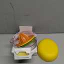 Tovolo All-in-1 Citrus Juicer and Zester Set, White & Yellow  Manual Juicer with Measuring Cup, Dual Reamers, BPA-Free, Dishwasher Safe, Compact Storage