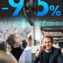 TECKNET Wireless Headset, Bluetooth Headset with Noise Cancelling Microphone - Rechargeable Bluetooth V5.2 Headphones, 50H Playtime & Mic Mute, On Ear Headphones for Trucker/Remote Work/Call Center