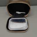 Mini Makeup Bag with Led Mirror, Small Travel Make up Bag 3 Light Modes Adjustable Brightness, for Women Organizer Cosmetic Bag, Portable Travel Train Toiletry Bag, for Pool Parties Work Touch-Ups (Gold)