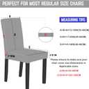 Qubjus Chair Covers for Dining Room Set of 2 Stretch Chair Slipcovers with Skirt Removable Washable Kitchen Chair Protector Cover Set for Home, Party, Wedding(Beige, 2Pcs)