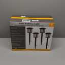 XMCOSY+ Solar Pathway Lights Outdoor, 25 LM LED Garden Lights with Seed Glass, 2-Tone/Colour, Waterproof Solar Powered Decorative Lighting for Yard Landscape Driveway Walkway (Warm White) (4 Pack)