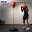 Punching Bag with Stand for Adults and Teens, Adjustable Boxing Bag with Permium Gloves, Freestanding Reflex Bag Training Equipment for Home Workout Fitness