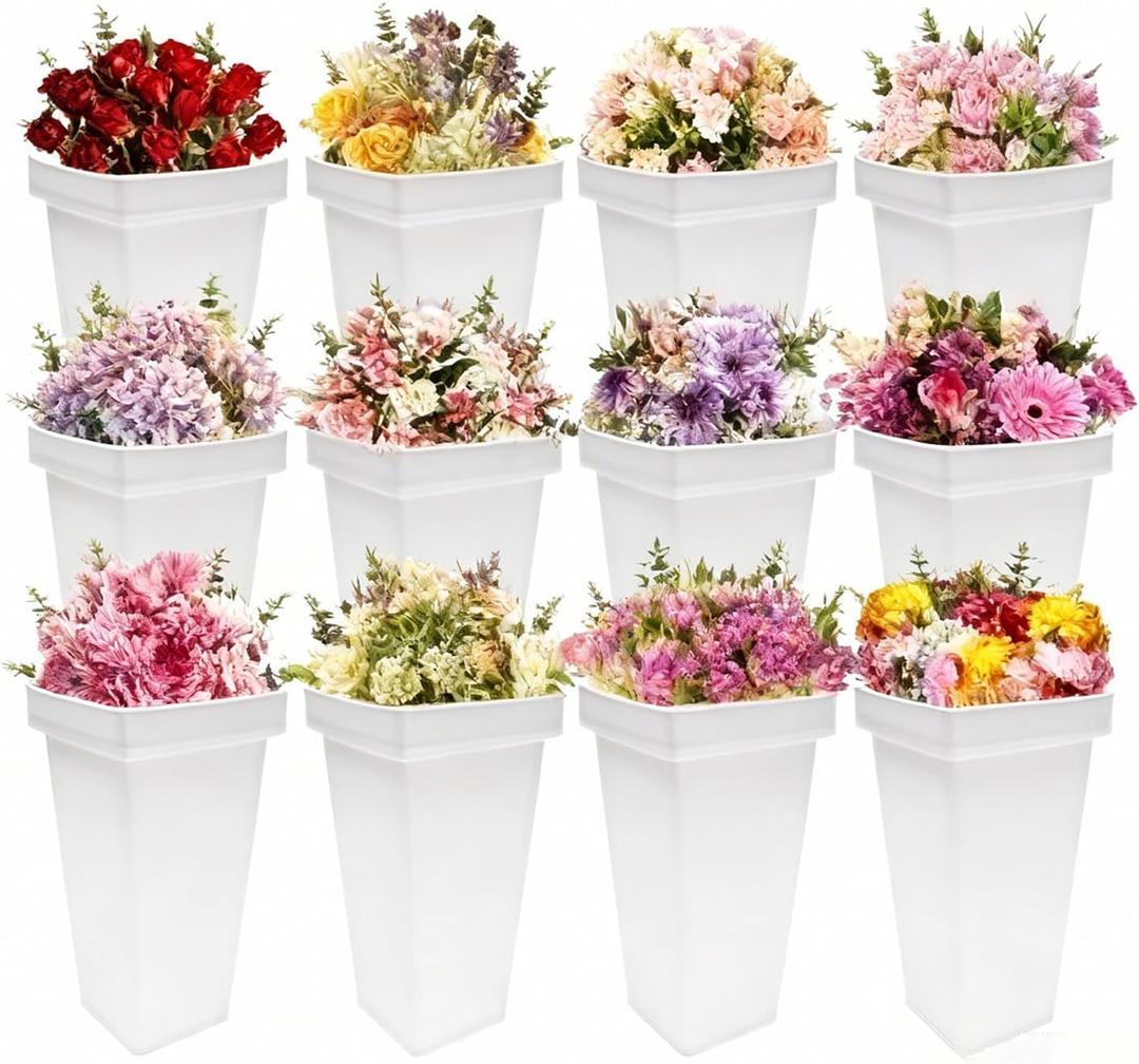 Flower Buckets, 13.4-inch Floral Buckets , Plastic Flower Buckets,Flower Buckets for Flower Bar, Floral Buckets For Cut Flowers