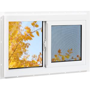Vinyl Basement Window, Bathroom Sliding Window 32" x 20" White