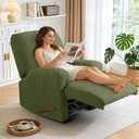 Ruaozz Recliner Chair Covers 4-Pieces Oversized Recliner Slipcovers Extra Large Stretch Reclining Chair Slipcover Washable Furniture Protector with Elastic Bottom (1 Seater-X Large, Army Green)