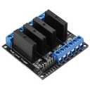 Solid State Relay Module, 4 Channel Solid State Relay Module Board 5V DC-AC High Level with 2A