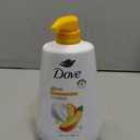 Dove Body Wash with Pump Glow Mango & Almond Butter For 24hr Lotion-Soft Skin Moisturizing Skin Cleanser with No Sulfates No Parabens 30.6 oz