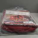 Large 128 Christmas Ornament Storage Box, Adjustable Compartment Dividers, Dual Zipper, Stackable Holiday Decorations Organizer with Lid, Xmas Durable Fabric Bin, Reinforced Handles Space-Saving (Red)