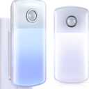 Enhon Emergency Power Failure Night Lights, 5-in-1 Multi Color LED Light, Rechargeable Flashlight with Foldable Plug, Automatic On Off Motion Sensor for Bedrooms, Hallways, Black Outs(2 Pack)