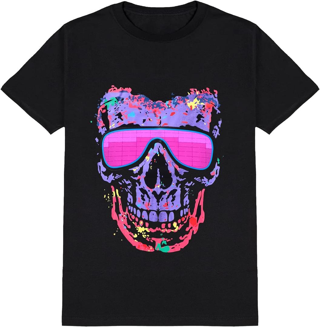LED T Shirt Sound Activated Glow Shirts Light Up Equalizer Clothes for Party, M LED T Shirt Sound Activated Glow Shirts Light Up Equalizer Clothes for Party, M