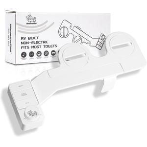 RV Bidet Self-Cleaning Dual Nozzles Bidet for RV Toilet, Easy Installation, White RV Bidet Self-Cleaning Dual Nozzles Bidet for RV Toilet, Easy Installation, White