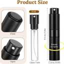 15 Pack 8ML Travel Perfume Atomizer Refillable Bottles, Black Leak-Proof Cologne Sprayer with Funnels & Tools, Portable Perfume Dispenser for Women & Men
