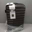 Coolife Luggage Suitcase Carry on Hardside PC+ABS Spinner TSA Lock Telescopic Handle (black)