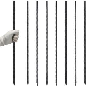 VVOKGO Straight Rebar Stakes 36 Inch Ground Concrete Form Stakes Heavy Duty
3/8 Inch Thickness Metal Steel Spikes, Chisel Point End Anchors for Plant Support, Garden Border, Landscape Edging 8-Pack