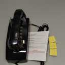 Retro Wall Mount Phone with Loud Mechanical Ringer Vintage Wall Phones for landline with Volume Adjustable Old Fashioned Corded Landline Telephone for Home School Kitchen Office (Black)