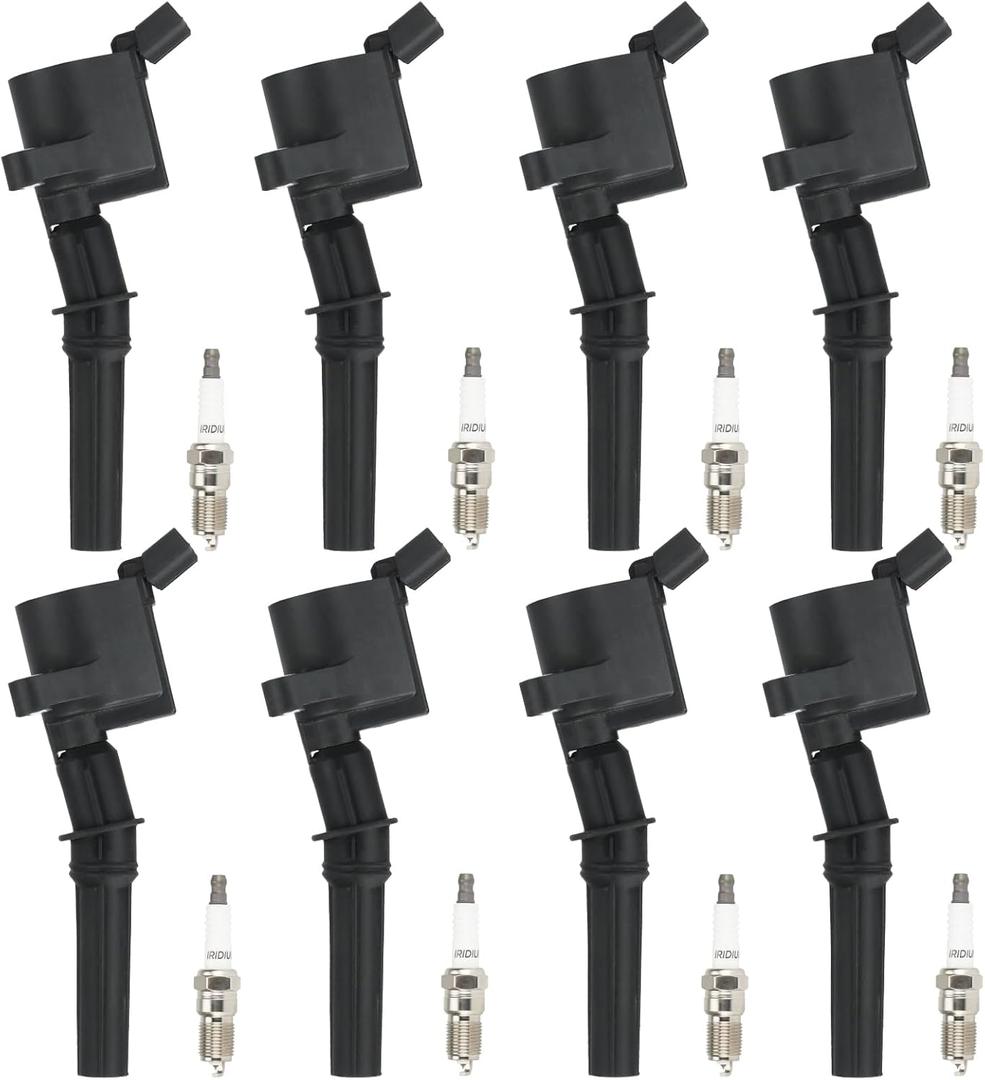 Ignition Coil Pack + Iridium Spark Plugs for Ford E150 E250 E350 Econoline Club Wagon F150 F250 F350 Super Duty Lincoln Navigator, DG508 DG481 DG491, 8 Sets Ignition Coil Pack + Iridium Spark Plugs for Ford E150 E250 E350 Econoline Club Wagon F150 F250 F350 Super Duty Lincoln Navigator, DG508 DG481 DG491, 8 Sets